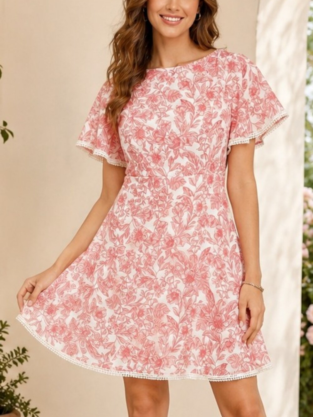 B. Darlin Floral Fit & Flare Dress – Size 13/14 – NWT